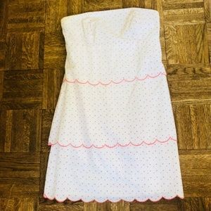 Lilly Pulitzer white embroidered tiered dress